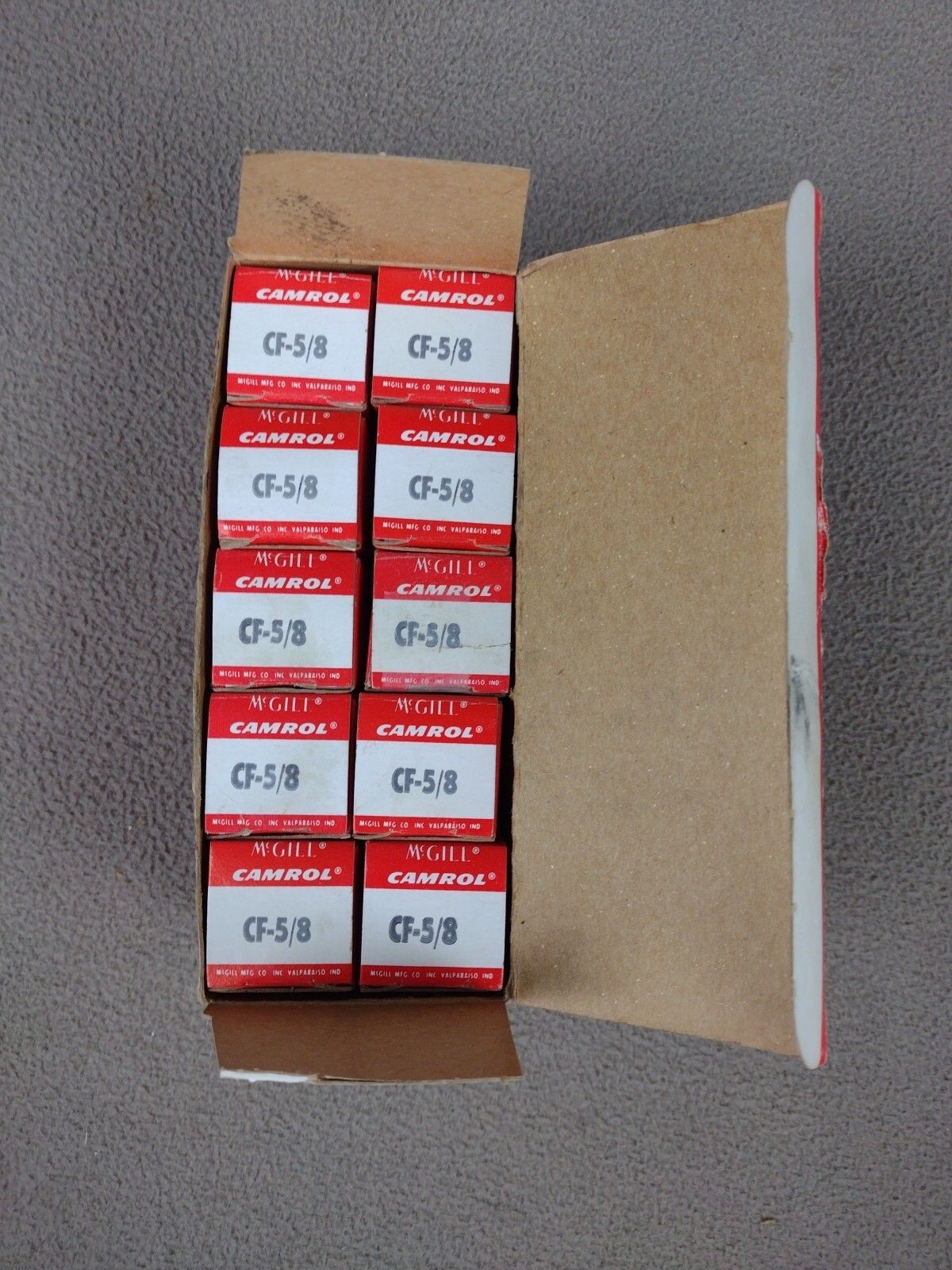 10 NEW MCGILL CAMROL CF-5/8 CAM FOLLOWERS BEARINGS (#2)