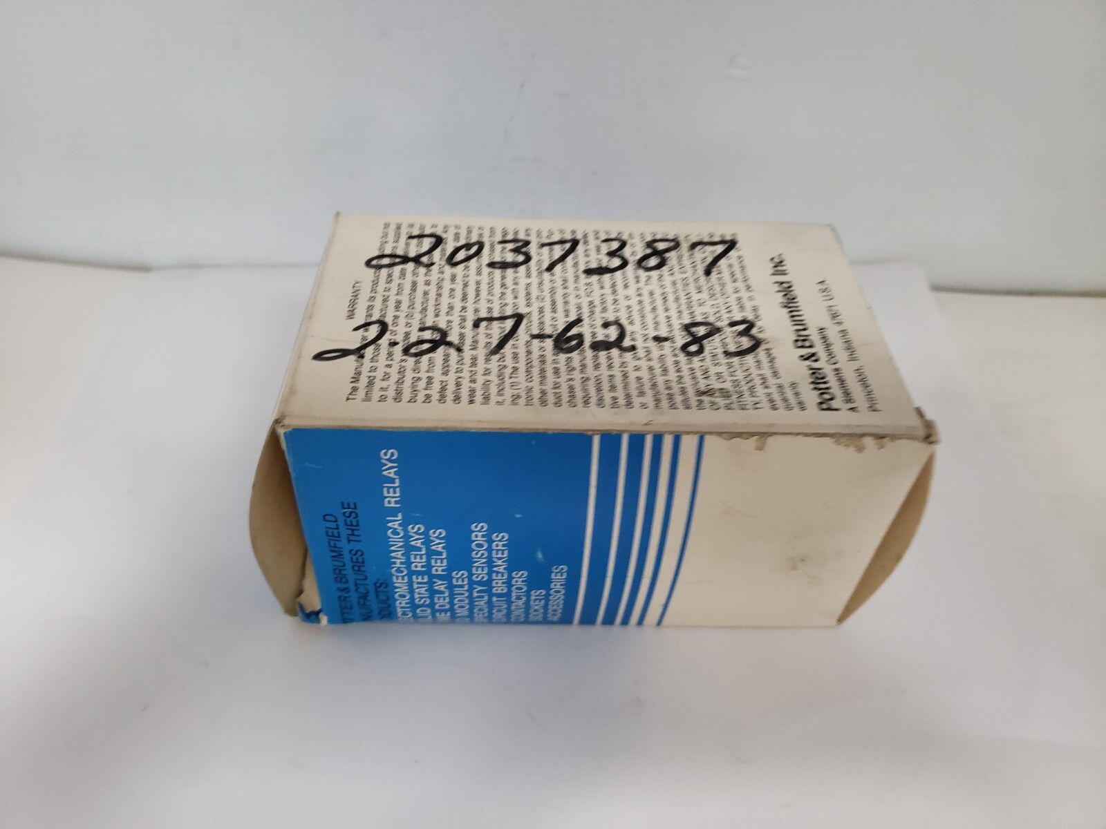 POTTER & BRUMFIELD CHB-38-70002 TIME DELAY RELAY 10A 120VAC 8 PIN NIB