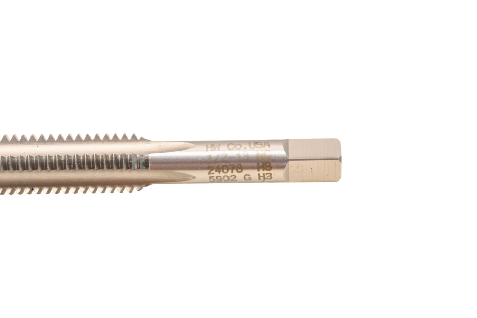 Hanson-Whitney 24078 1/2″-13 N.C. GH3 Bottoming Hand Tap NOS