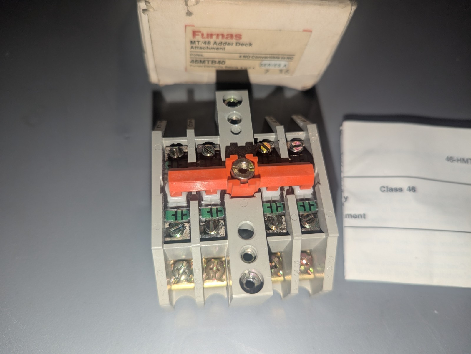 NEW GENUINE FURNAS ELECTRIC MT/46 ADDER DECK ATTACHMENT 46MTB40 SERIES A