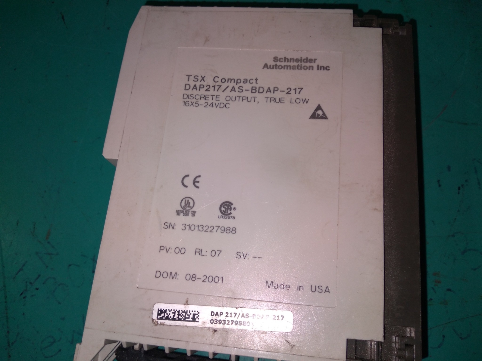 SCHNEIDER AUTOMATION TSX COMPACT DAP217/AS-BDAP-217 16X5-24VDC