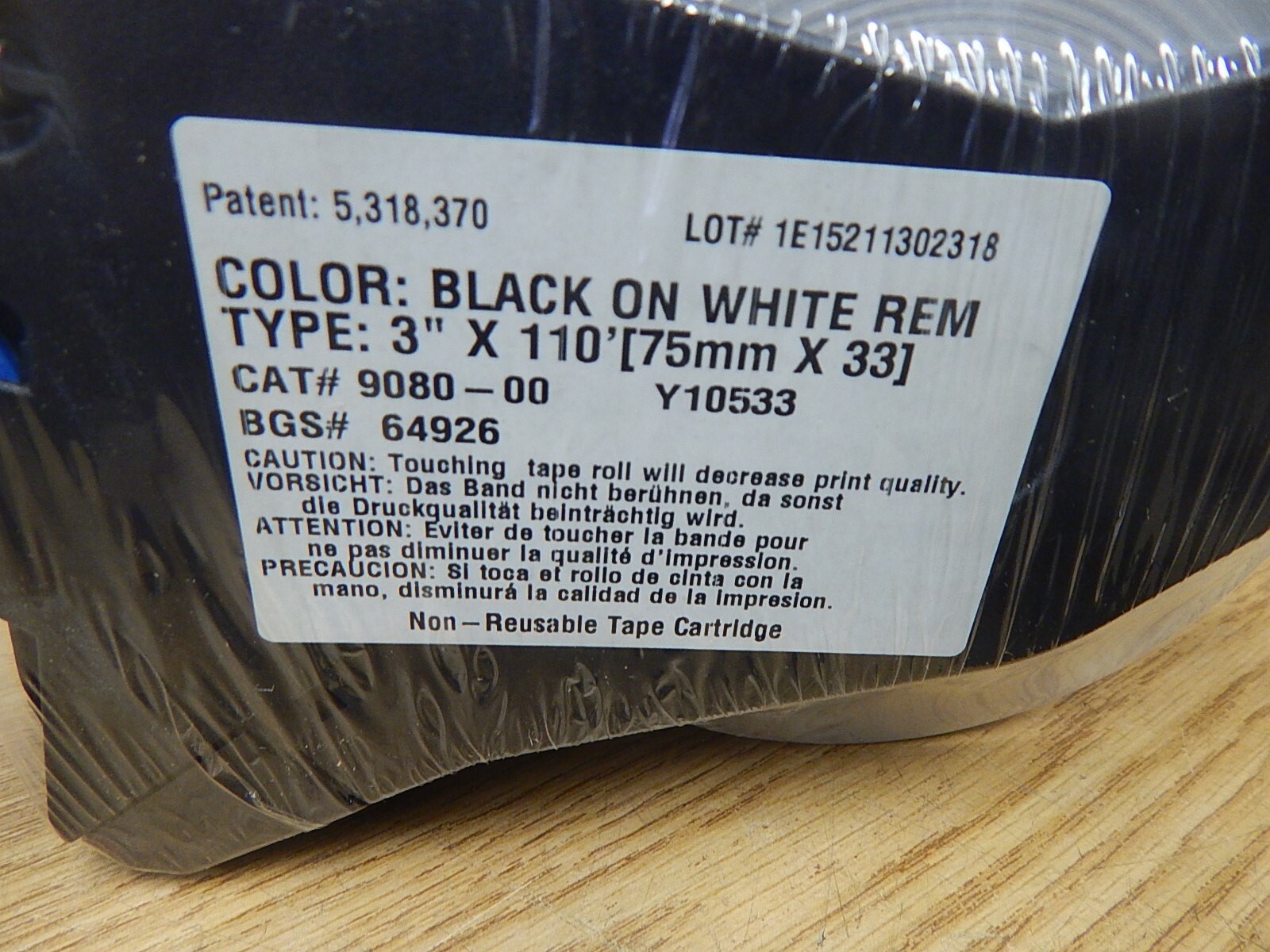 NEW Supply Cartridges 9080-00 Label & Sign Maker Y10533 3″x110′ *FREE SHIPPING*