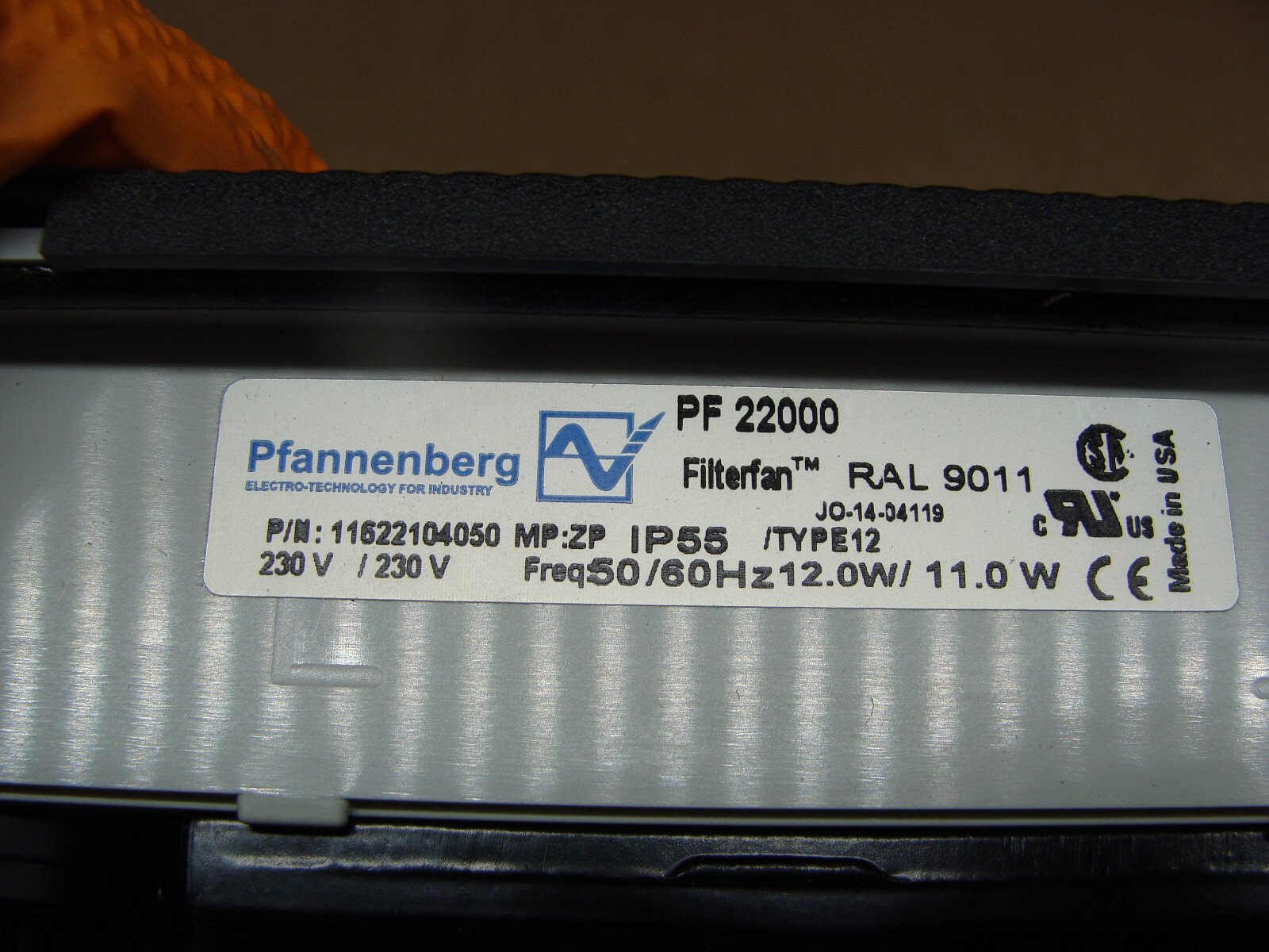 PFANNENBERG 11622104050 MP:ZP PF 22000 FILTERFAN RAL 9011