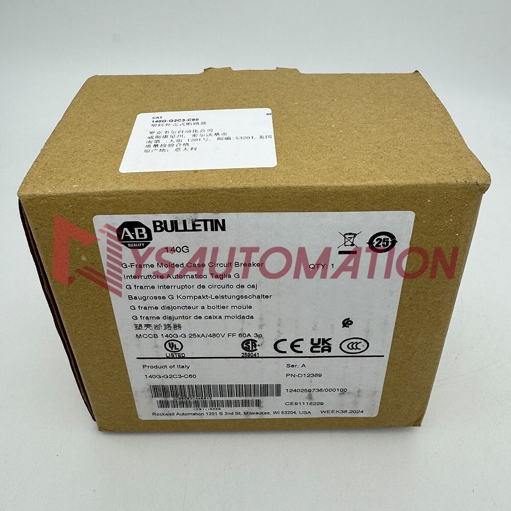 140G-G2C3-C60 New Original 140G 125A Frame Molded Case 60 A Ckt-Bkr 140GG2C3C60