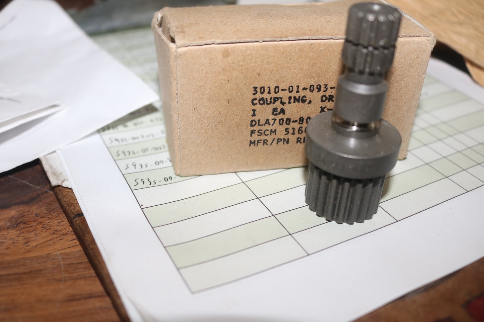 NOS drive coupling Crane Lear Romec PN RB34023-4 3010-01-093-0583 LM2500 turbine