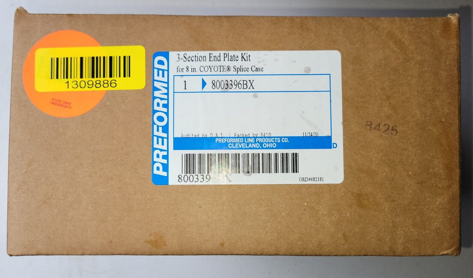 PLP 8003396BX Armadillo Drillable End Plate Kit 3-Section for 8″ Coyote Splice