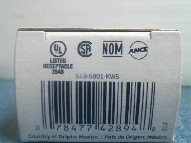 Leviton 5801, 20A Single Outlet, 20A-125V, White, FREE SHIPPING