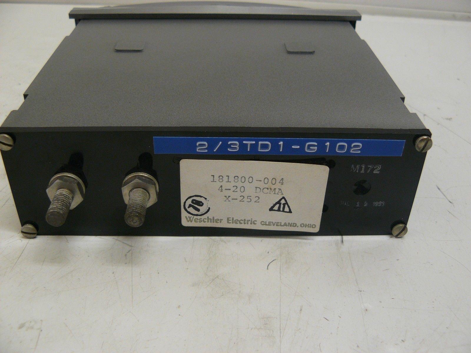 NEW WESCHLER ELECTRIC X-252 INDICATOR 0-30 DEGREE F PANEL METER 4-20 DCMA