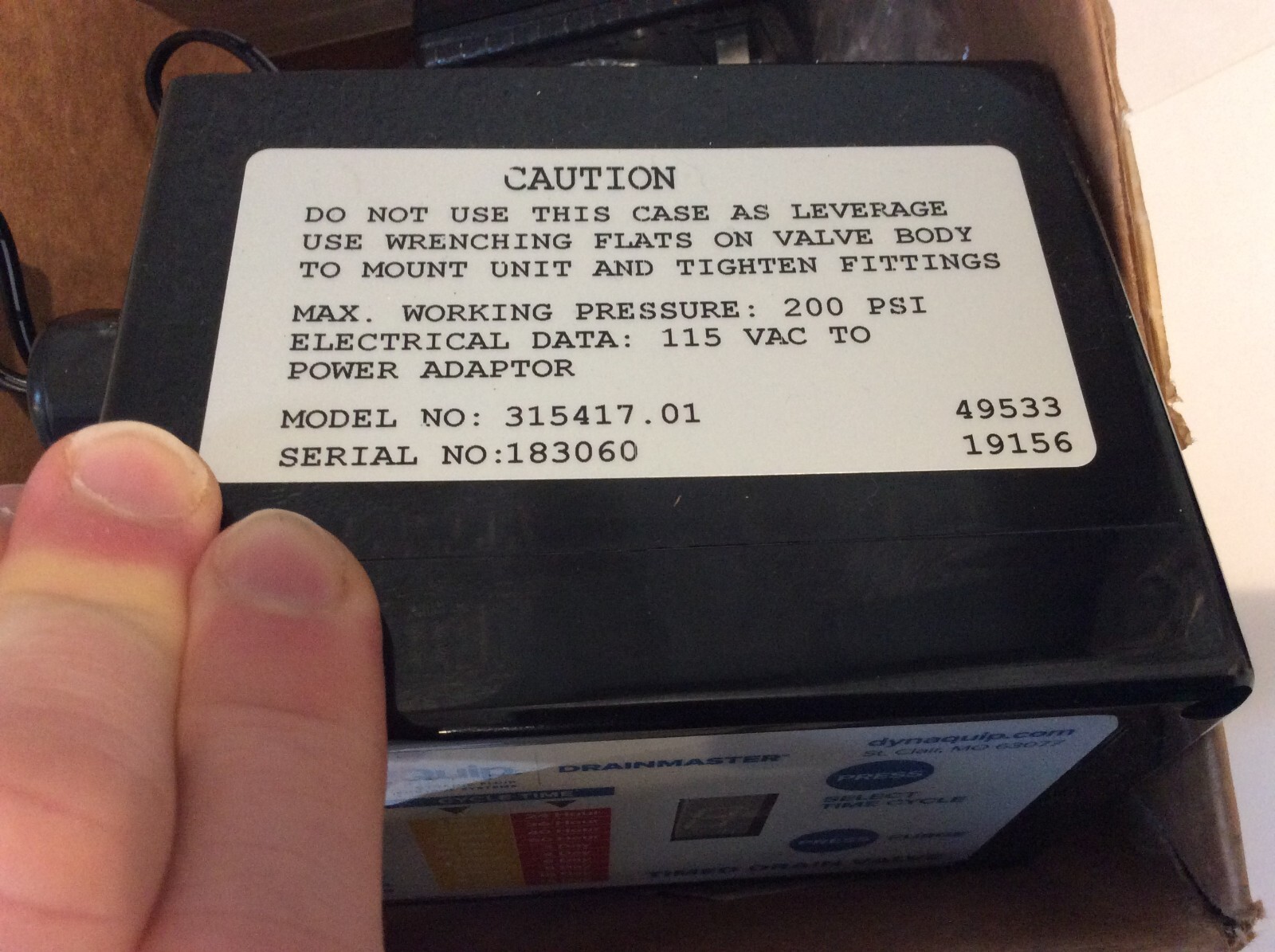 DYNAQUIP CONTROLS AD2A 1 Auto Drain Valve 115V 1 In. 36ND58