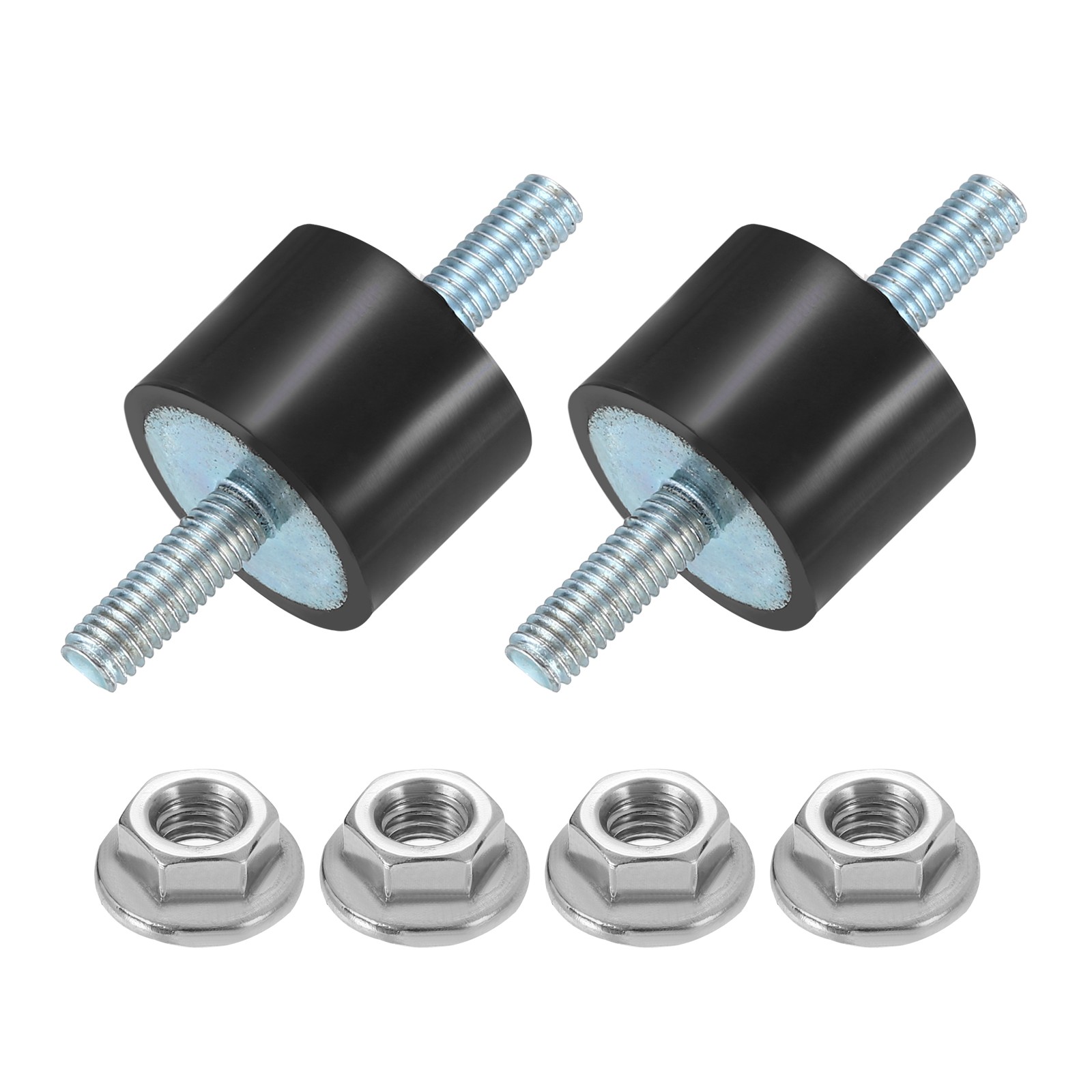 2Pcs M5 x 15mm Rubber Mounts, 15 x 20mm Rubber Vibration Isolator with Nuts