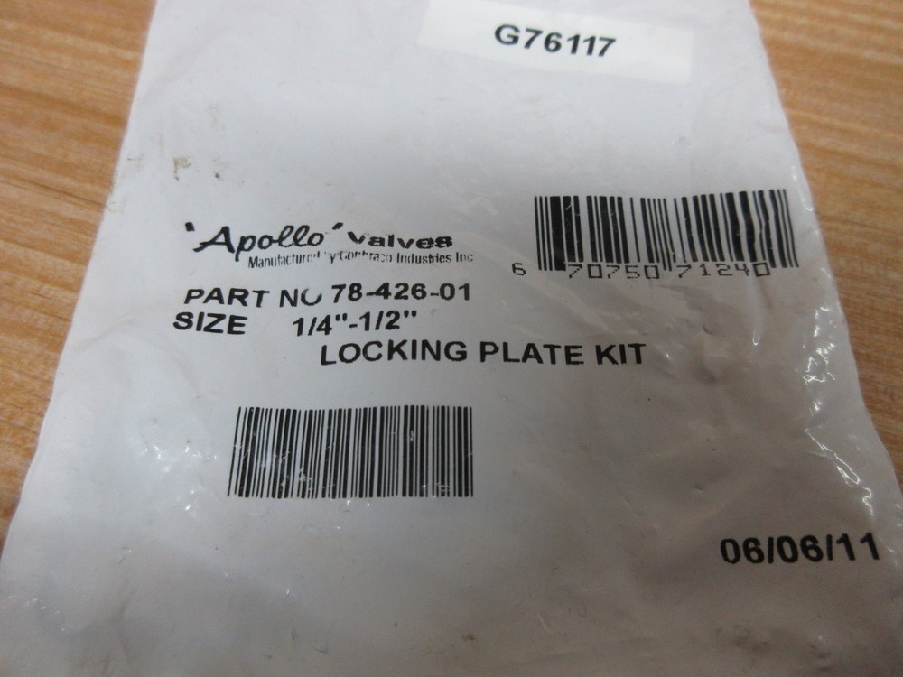 Apollo Valves 78-426-01 Locking Plate Kit 7842601