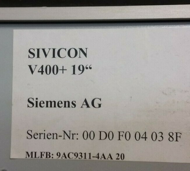 Siemens Sivicon 9AC9311-4AA 20 Video Web Server