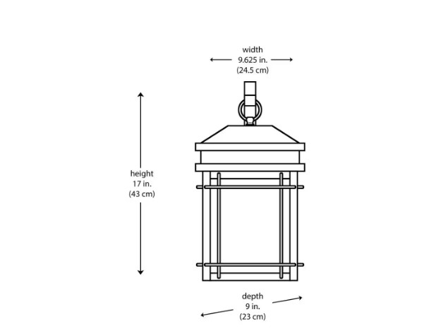Monteaux Bel Air 17 in. 2-Light Black Outdoor Wall Light Fixture w/ Clear Glass