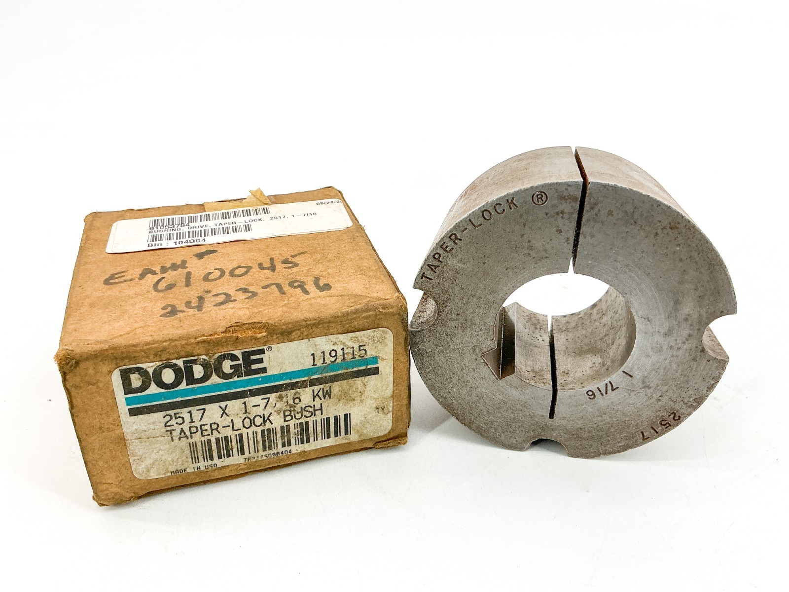 New Dodge 2517X1-7/16 Taper-Lock Bushing 1-7/16″ Bore 119115