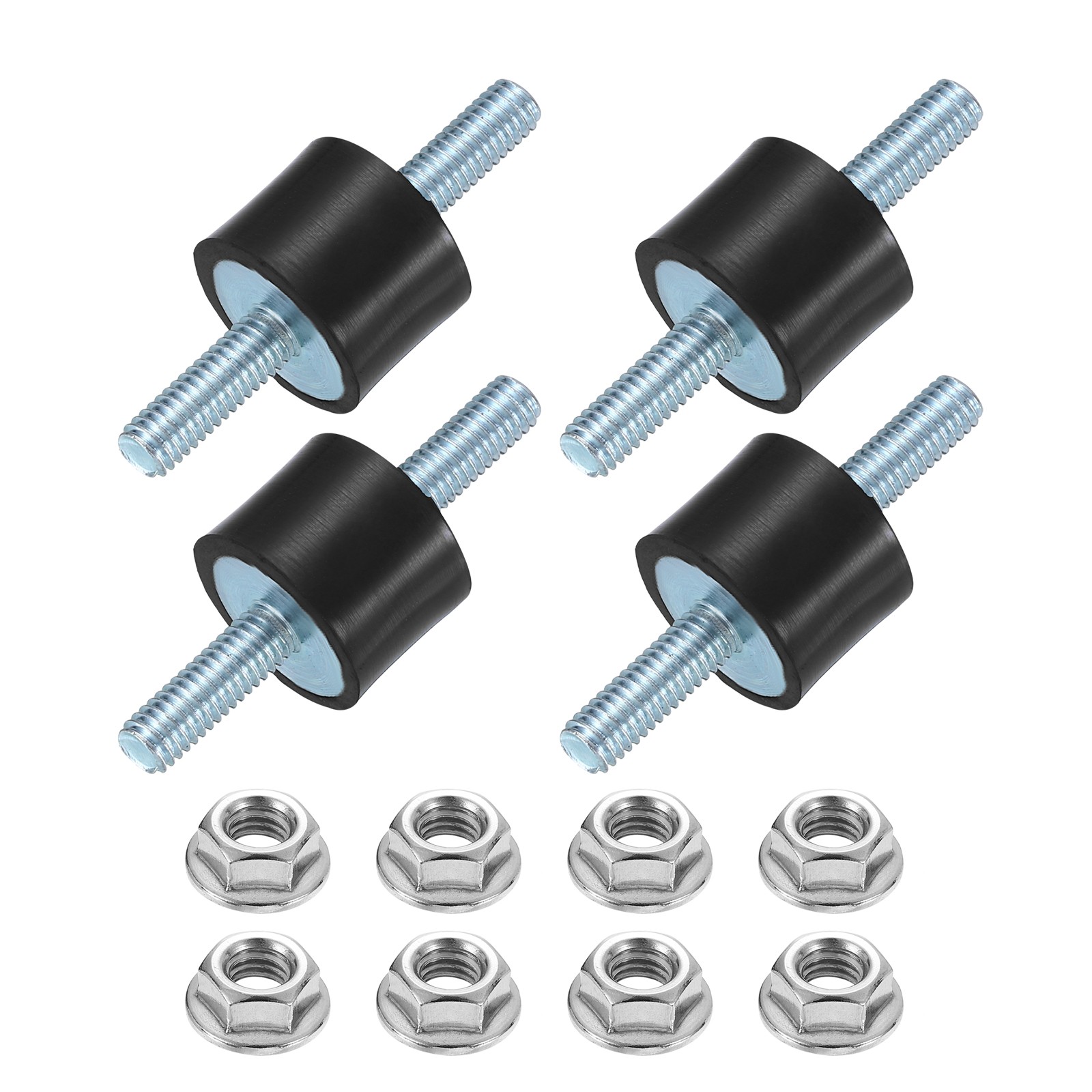 4Pcs M6 x 18mm Rubber Mounts, 20 x 15mm Rubber Vibration Isolator with Nuts