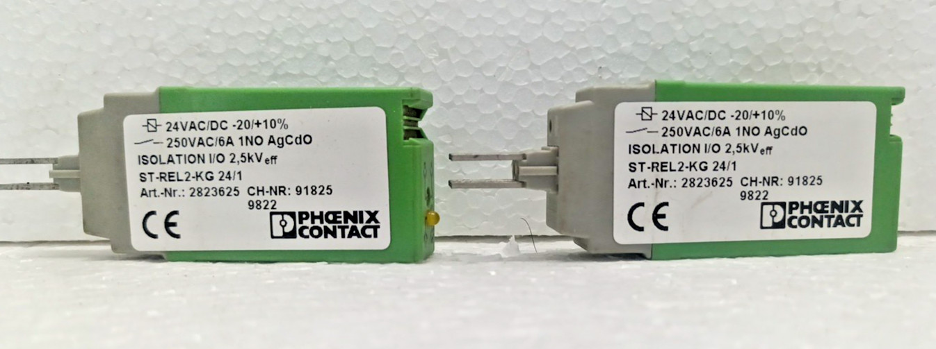 Phoenix Contact ST-REL2-KG 24/1 Art Nr : 2823625 CH-NR : 91825 9822 Lot of 2 pcs