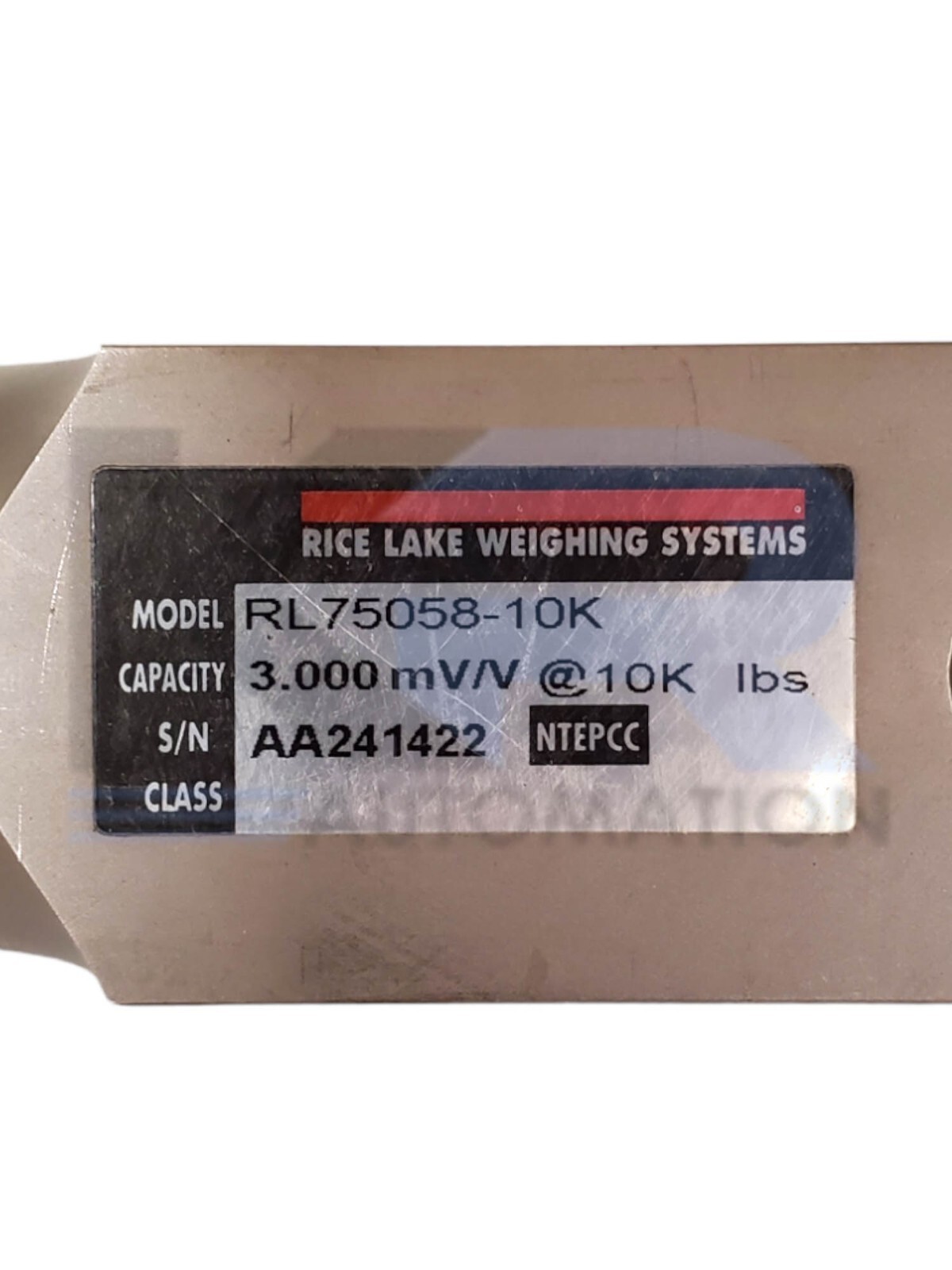 NEW Rice Lake Weighing Systems RL75058-10K Load Cell 3.000-3.002 mV/V 10K LBS