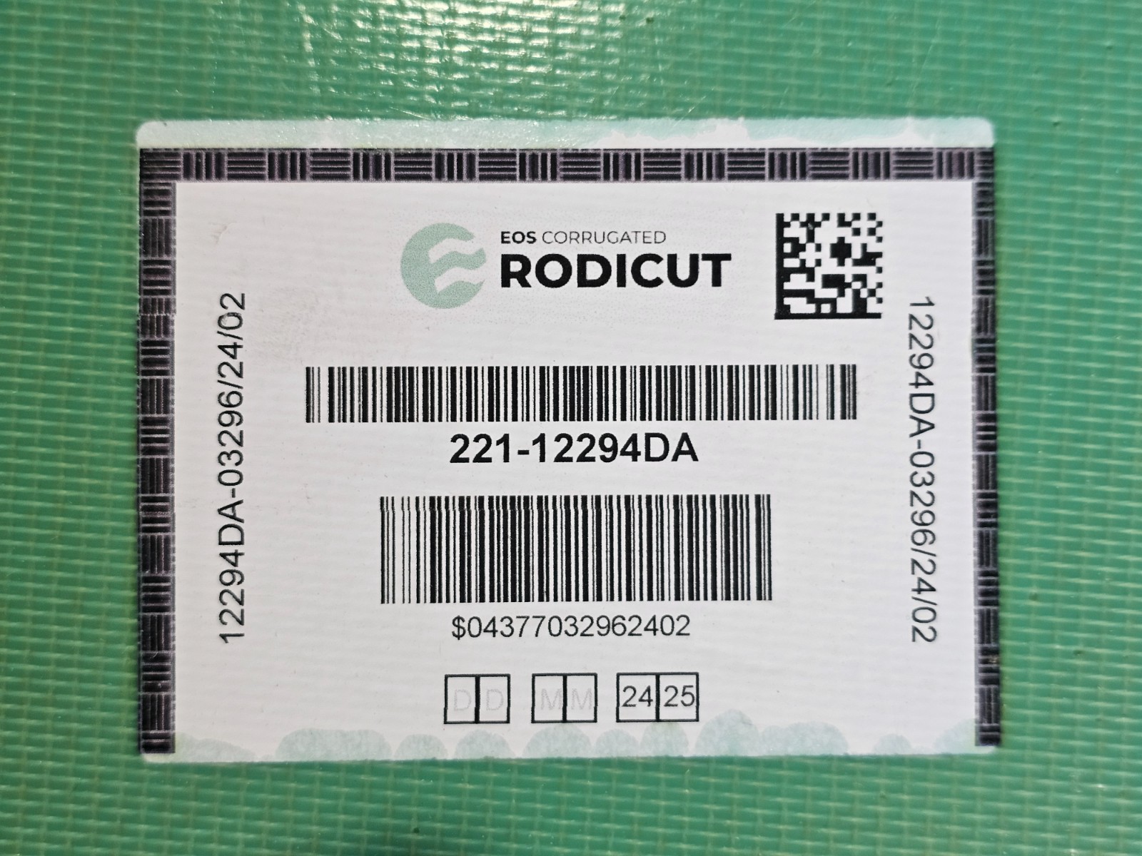 Rodicut 221-12294DA Anvil Cover 66”L X 18.217” W x 0.323” Thick, DoubleWide