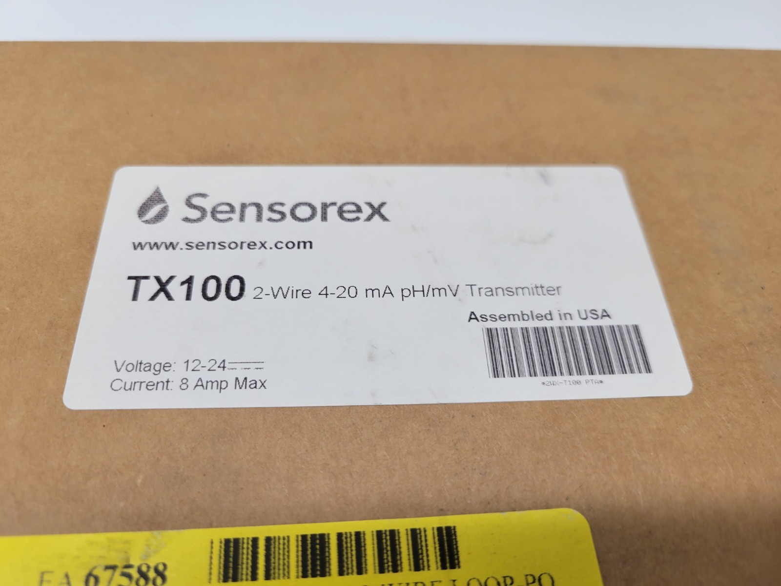 NEW OLD STOCK! SENSOREX 2 WIRE 4-20MA PH/MV LOOP POWERED TRANSMITTER TX100