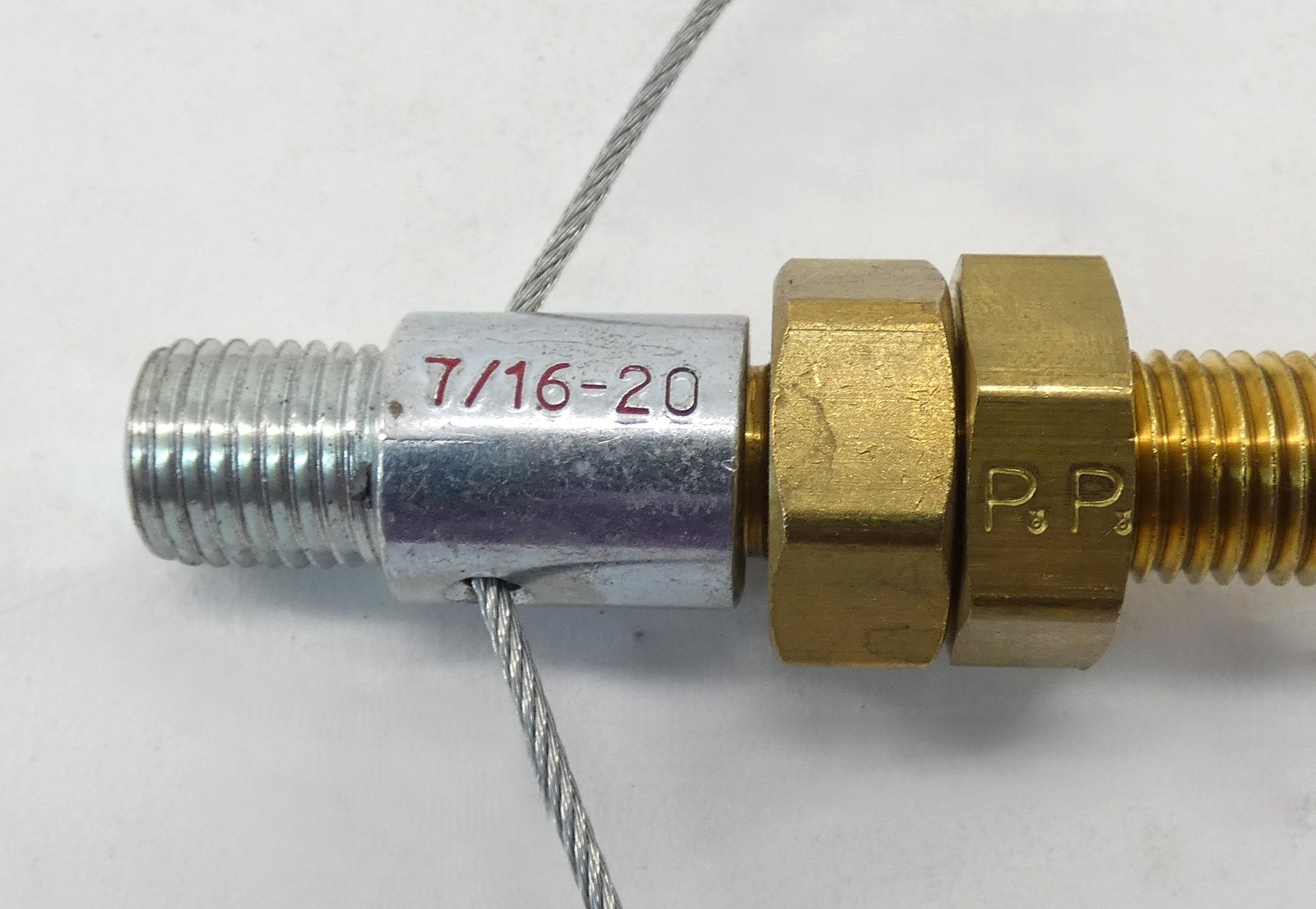 *Lot of 8* Parker Brass Union Fitting Size 7/16-20