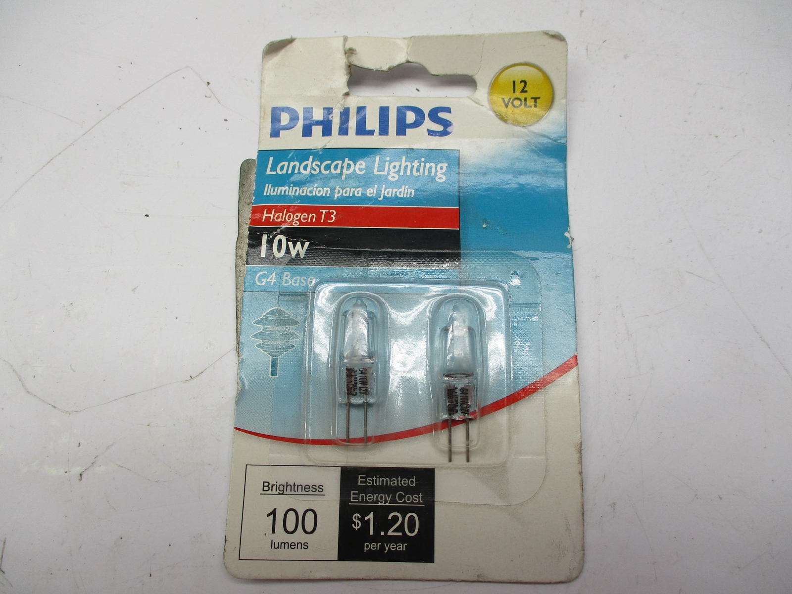PHILLIPS 323582077301 HALOGEN T3 10 WATT LAMP PKG OF 2 (AS PICTURED) NSMP