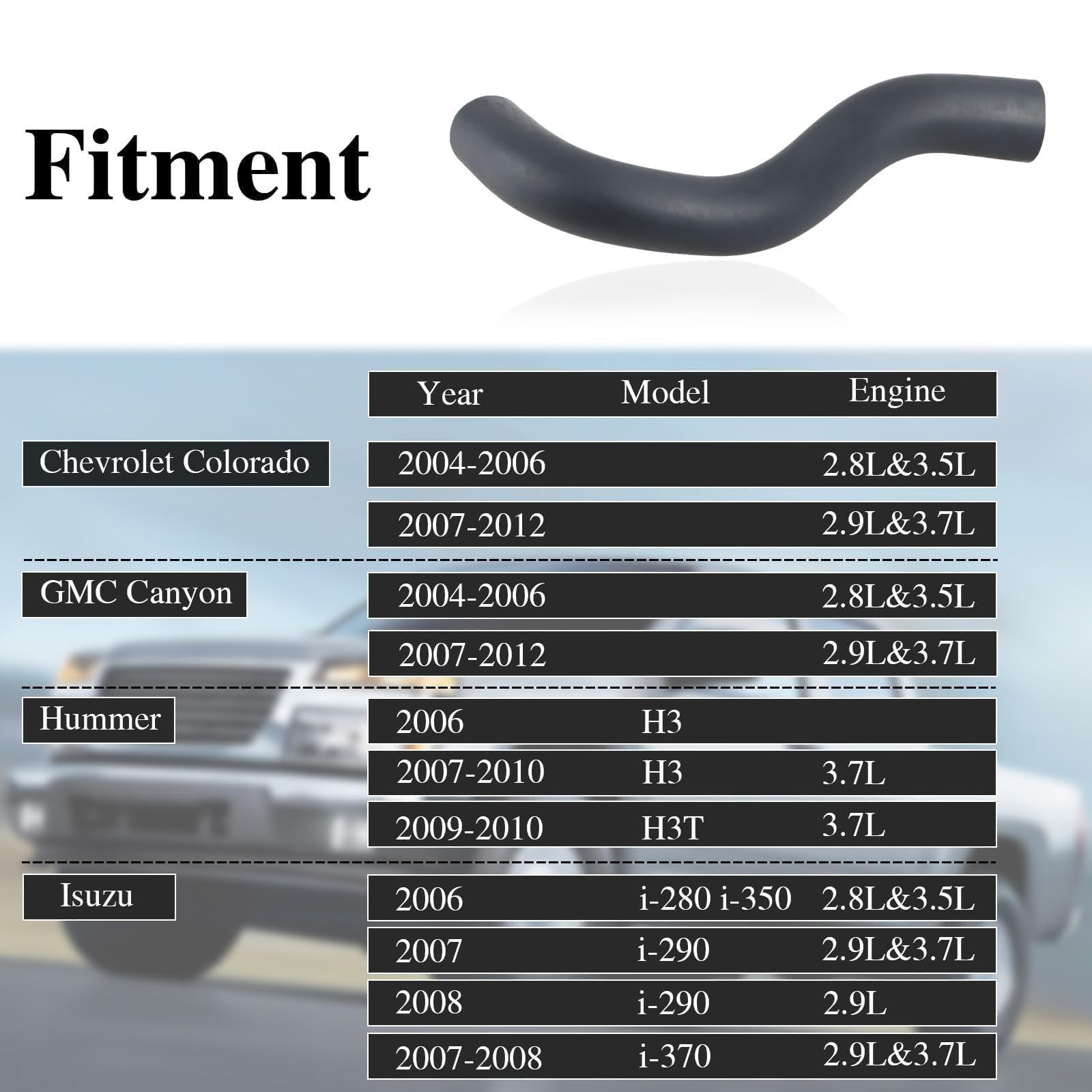 Engine Crankcase Breather Hose Double Layer Rubber for Chevrolet GMC Isuzu