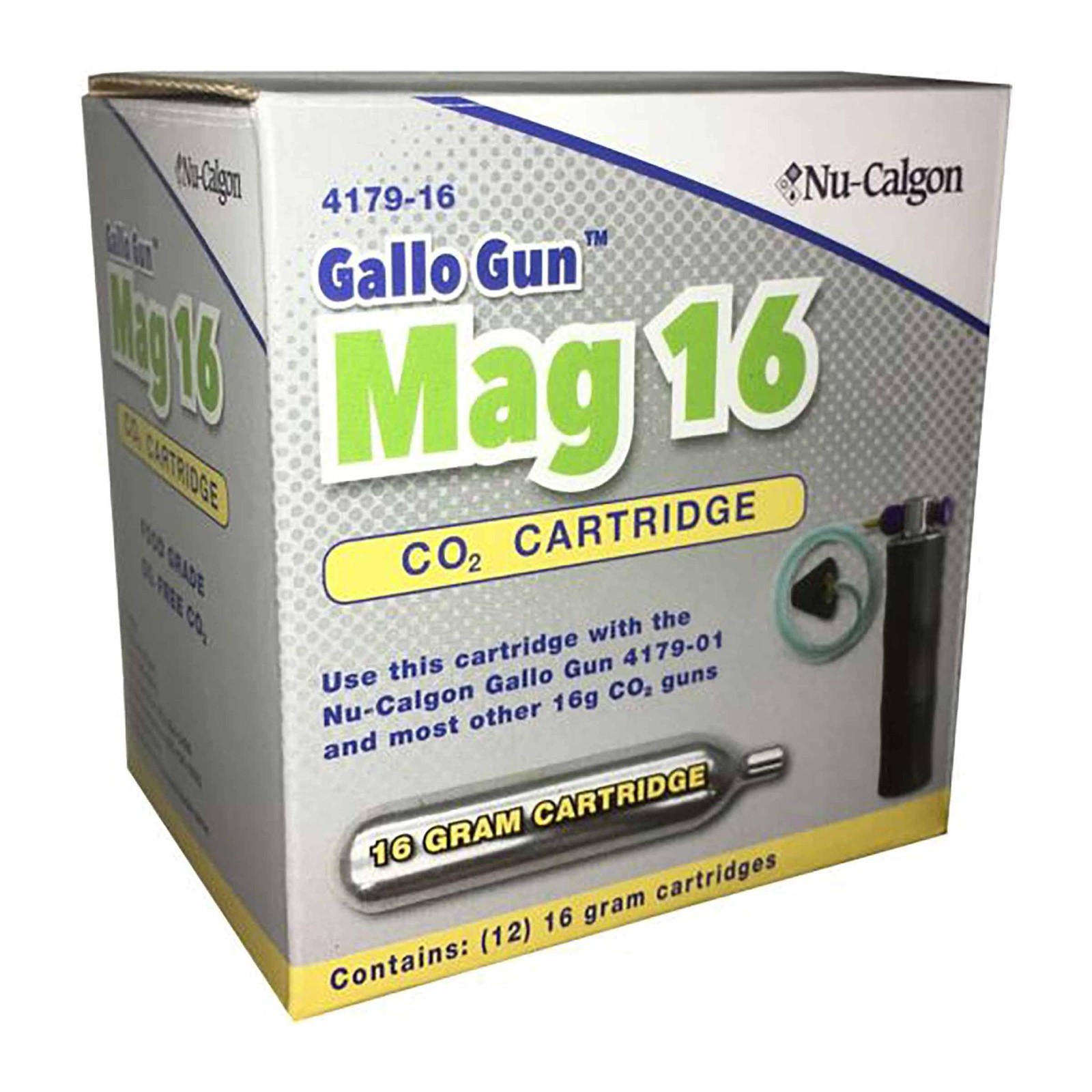 Nu-Calgon 4179-16 Includes (12)-16g Mag 16 CO2 Cartridges, Piece