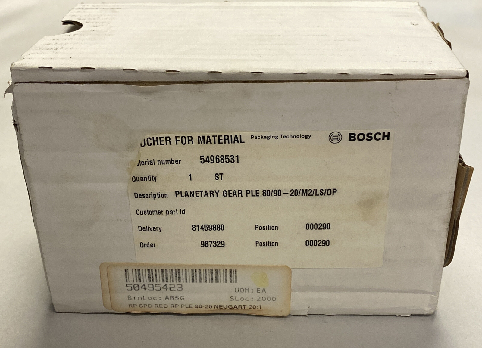 RELEX AG,PLE 80/90-20/OP2/LS,GEAR REDUCER NEW
