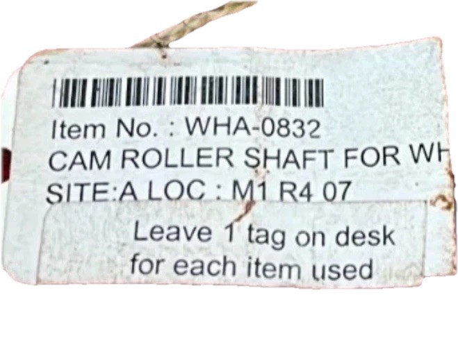 CAM ROLLER SHAFT, WHA-0832, .625″ DIAMETER, 4″ LONG Qty.4 (26MY109)
