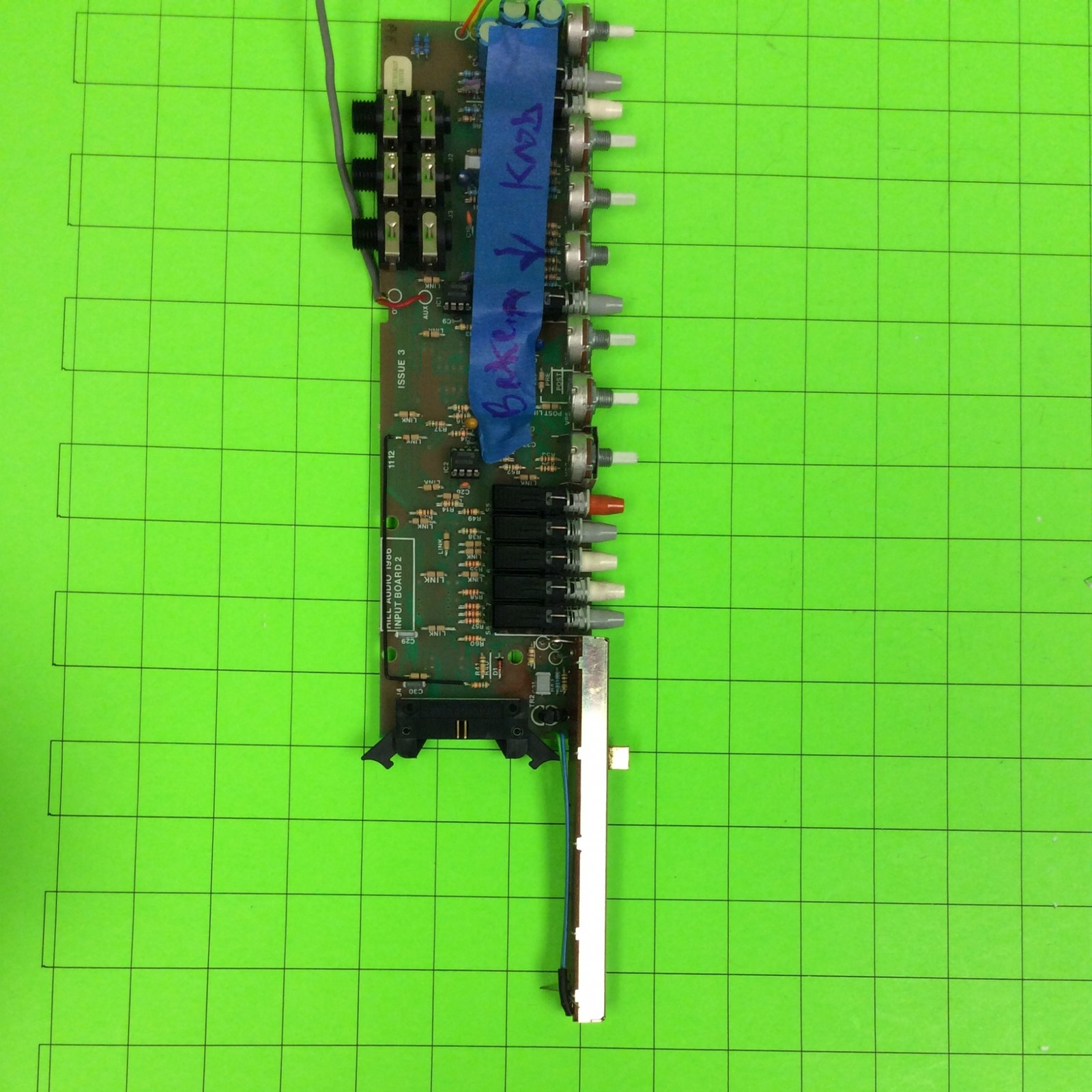 Hill MM1X Audio Mixer Input Board 2 Board (BROKEN Knob)