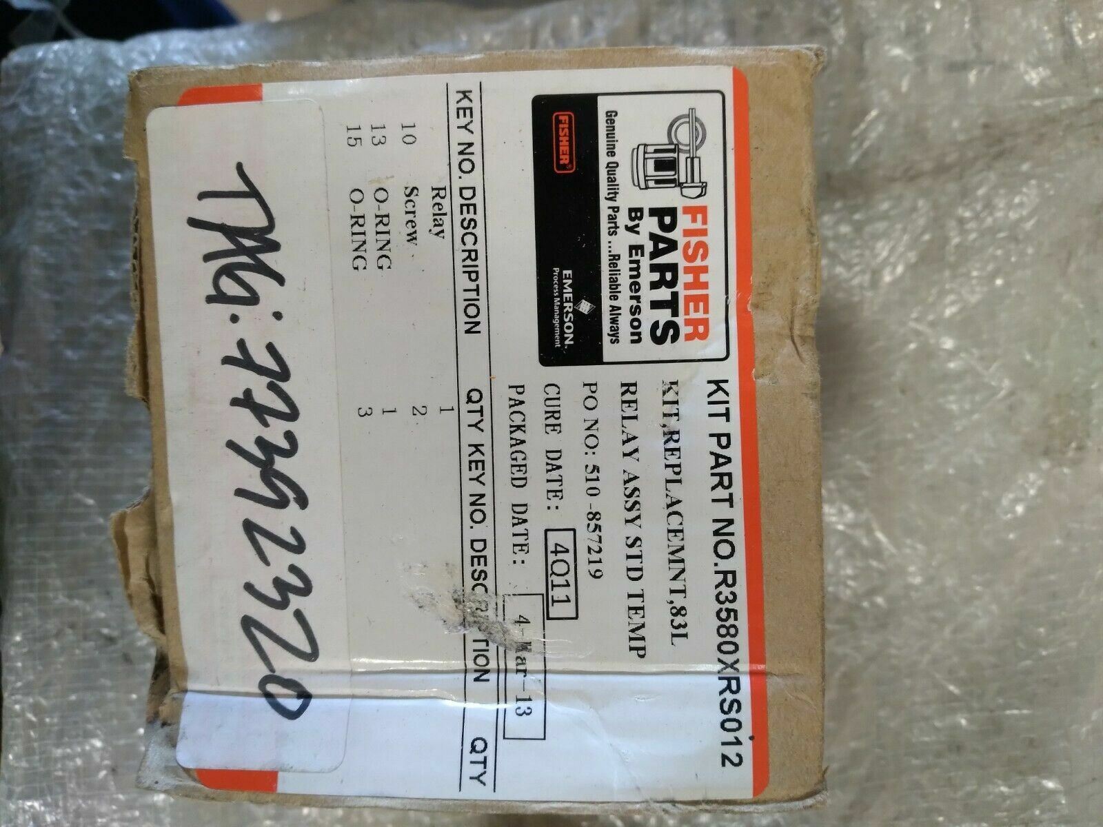 Fisher R3580XRS012 Relay Replacement Kit 83L Positioner Valve Industrial Control