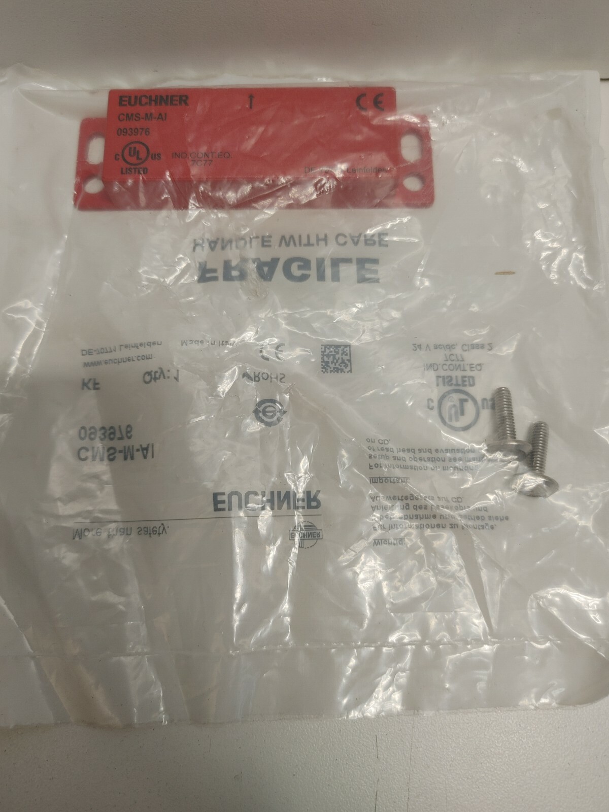 NEW OLD STOCK! EUCHNER RED MAGNETIC ACTUATOR CMS-M-AI 093976