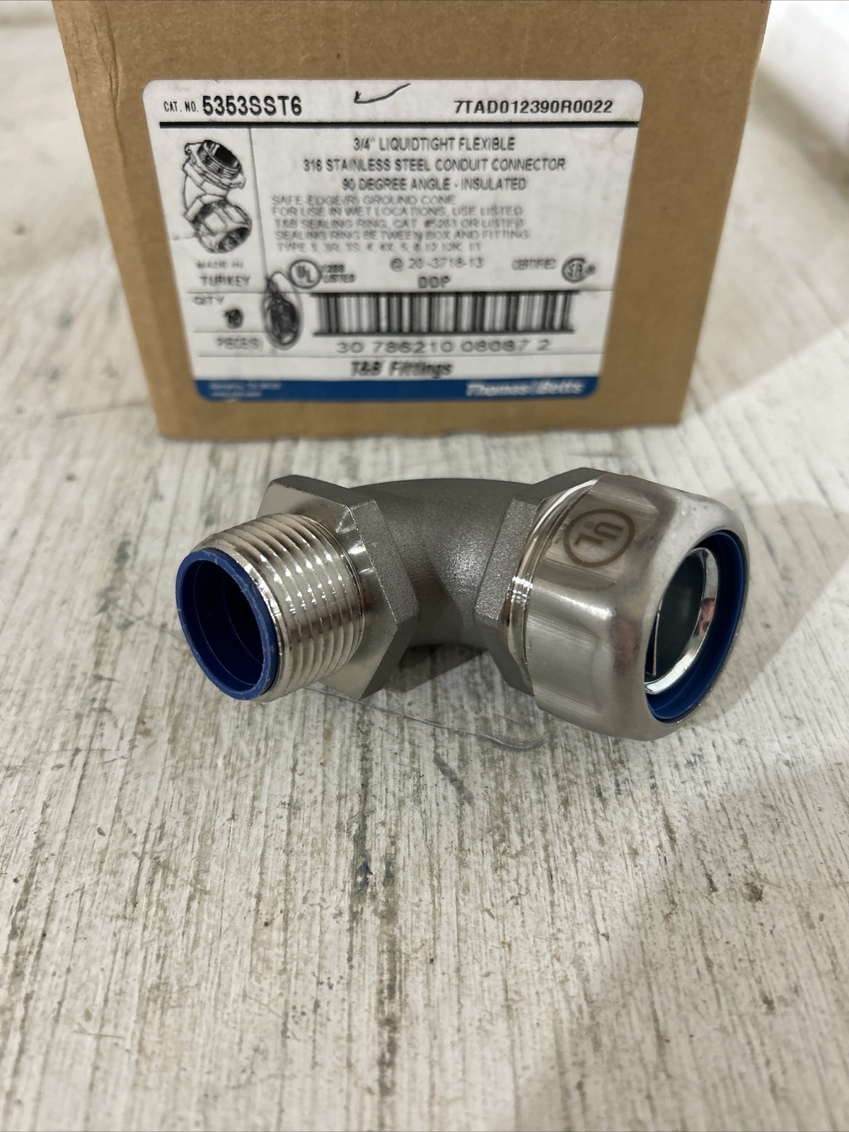 T&B 5353SST6 3/4″ 90 Deg 316 Stainless Steel Liquidtight Fitting (SP154)
