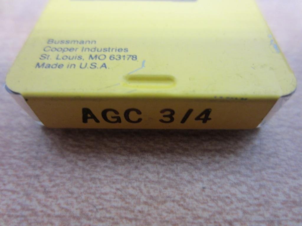 Bussmann AGC-3/4 Fuse 3/4A 250V Buss AGC34 (Pack of 5)