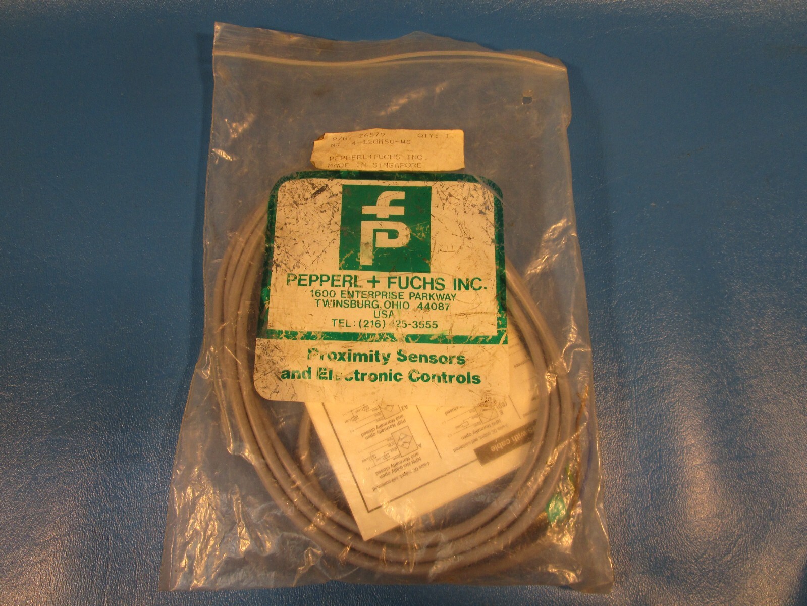 PEPPERL + FUCHS NJ4-12GM50-WS PROXIMITY SENSOR 26579S, Missing Hardware