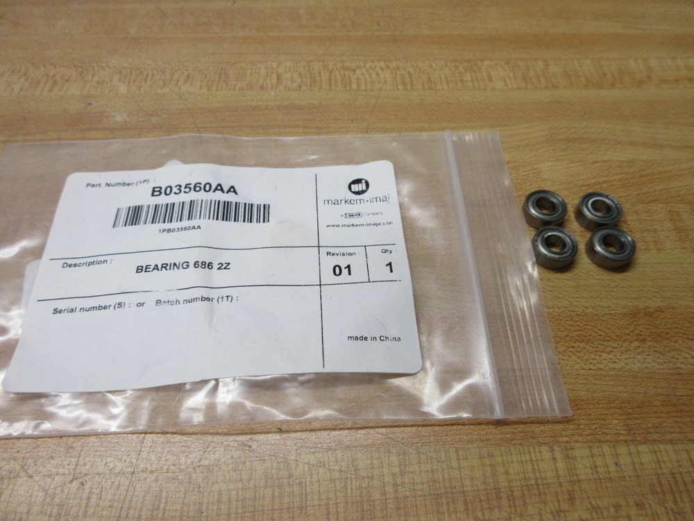Markem-Imaje 686-2Z Bearing B03560AA (Pack of 4)
