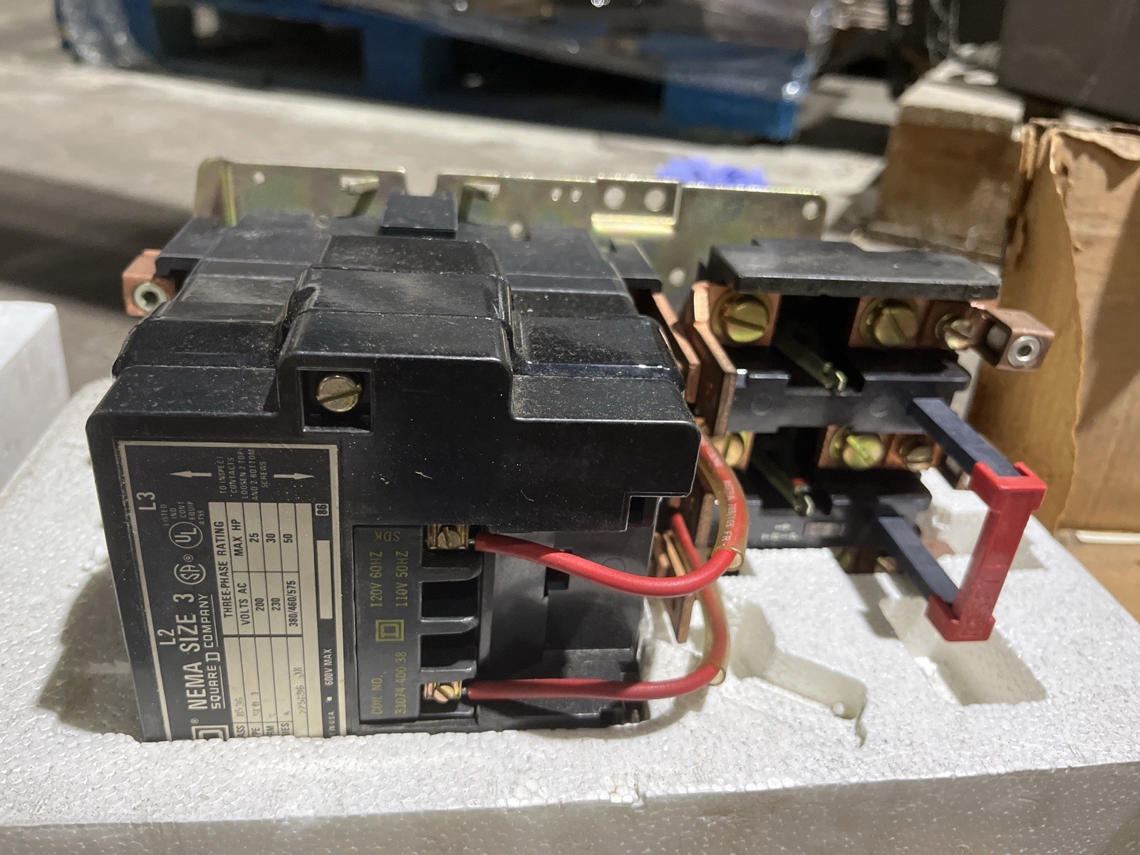 Square D 8536SEO1 AC Magnetic Starter Size 3 120V 60Hz 110V 50Hz