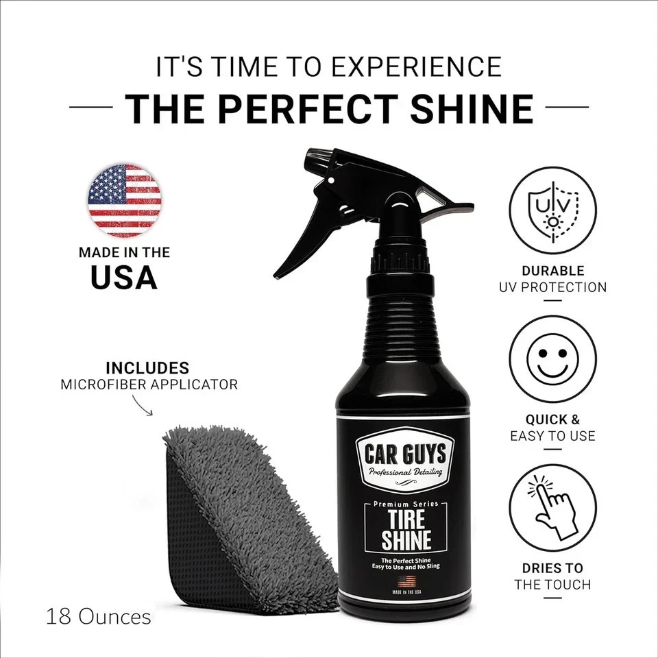 CAR GUYS Tire Shine Spray | The Perfect Shine | Durable and User Friendly Tire D