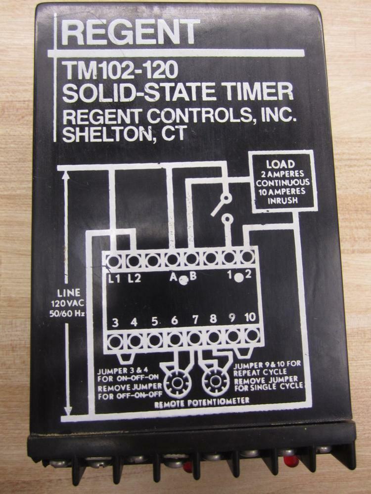 Regent TM102-120 Solid State Repeat Cycle Timer Cracked Housing