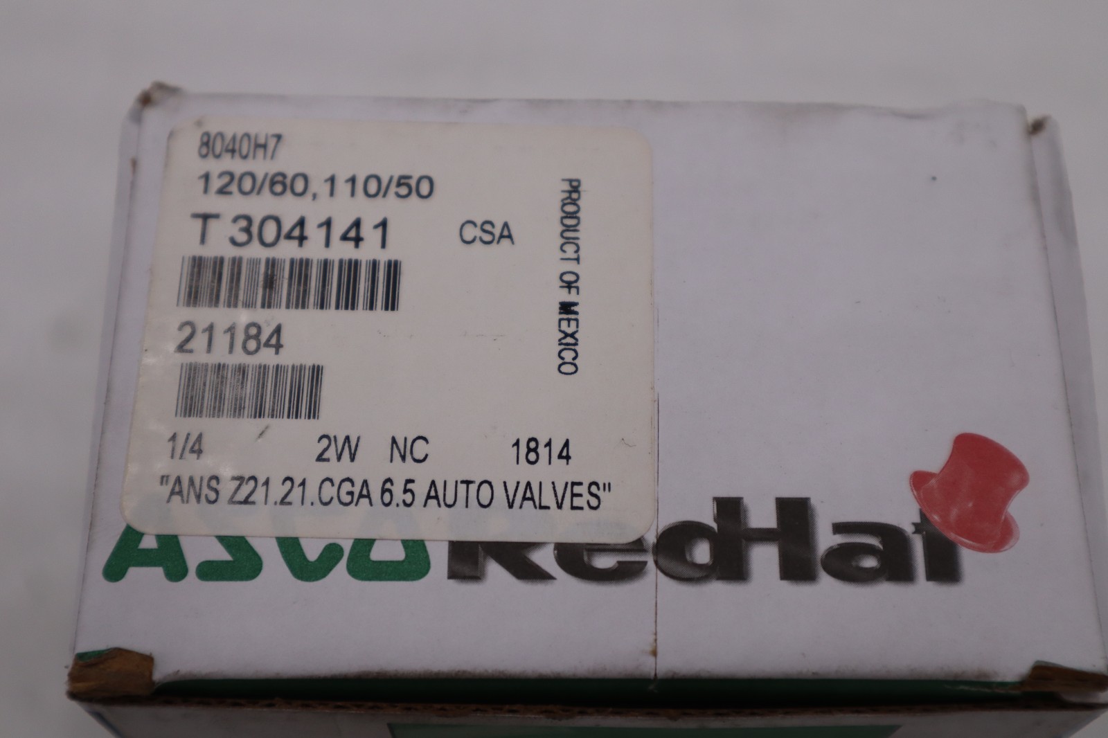 NEW ASCO REDHAT 8040H7 110/120V 15PSI 1/4″ NSNP STOCK H616A