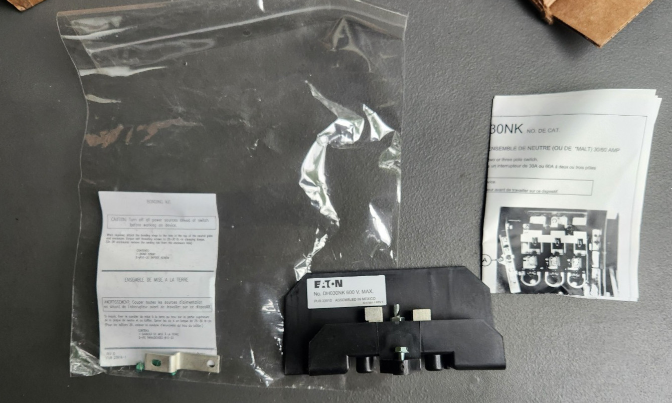 Eaton DH030NK Industrial Control System 30-60 Amps, 600V Max