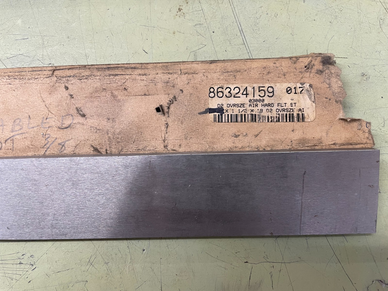 Lot of 3 Alloy Steel Pre Hardened Flat Stock Type 4142 & O1 & D2