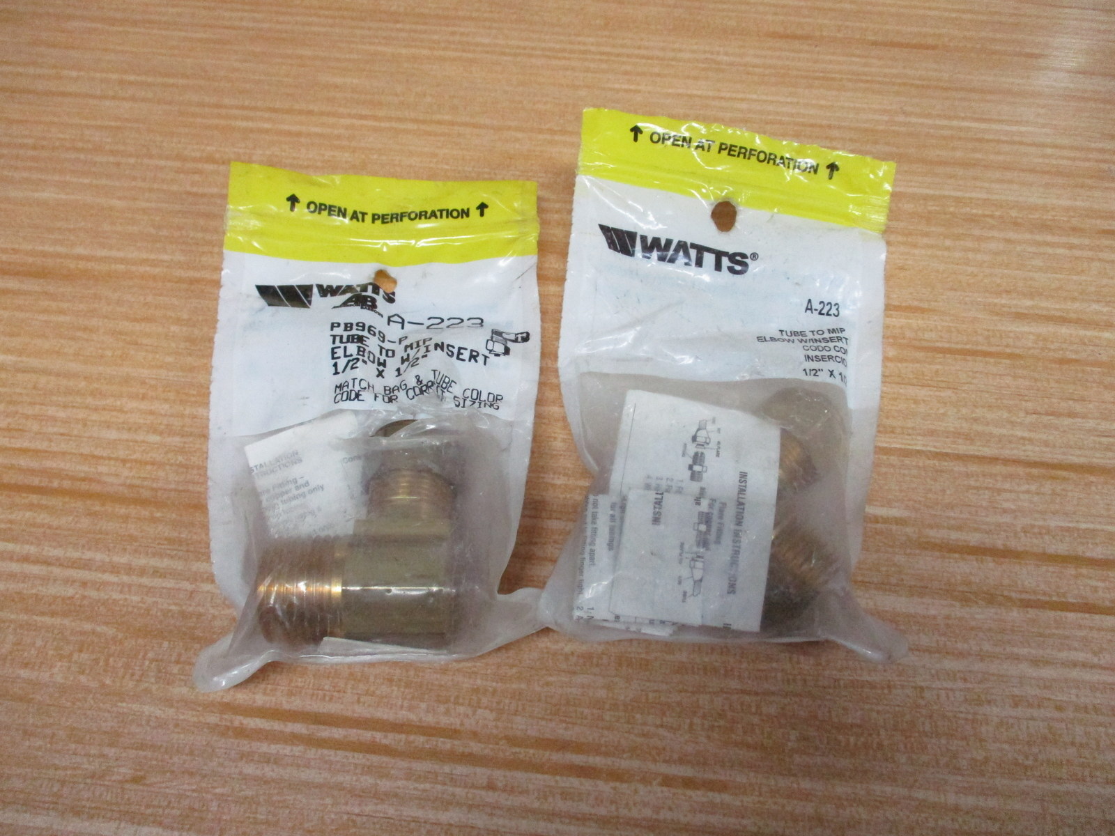 Watts A-223 Tube To MIP Elbow A223 (Pack of 2)