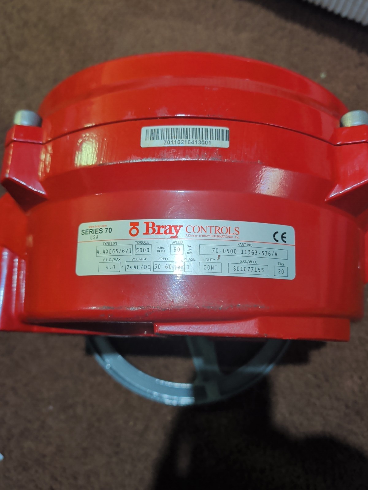 Bray Series 70 Electric Actuator | 24V AC/DC | 5000 in-lb Torque | NEW Open Box