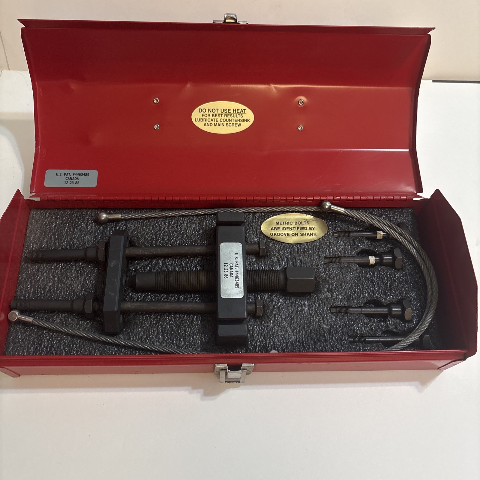 J & J Tool Co U-Joint Puller Complete Kit Universal Joint Puller w/ Case, Manual