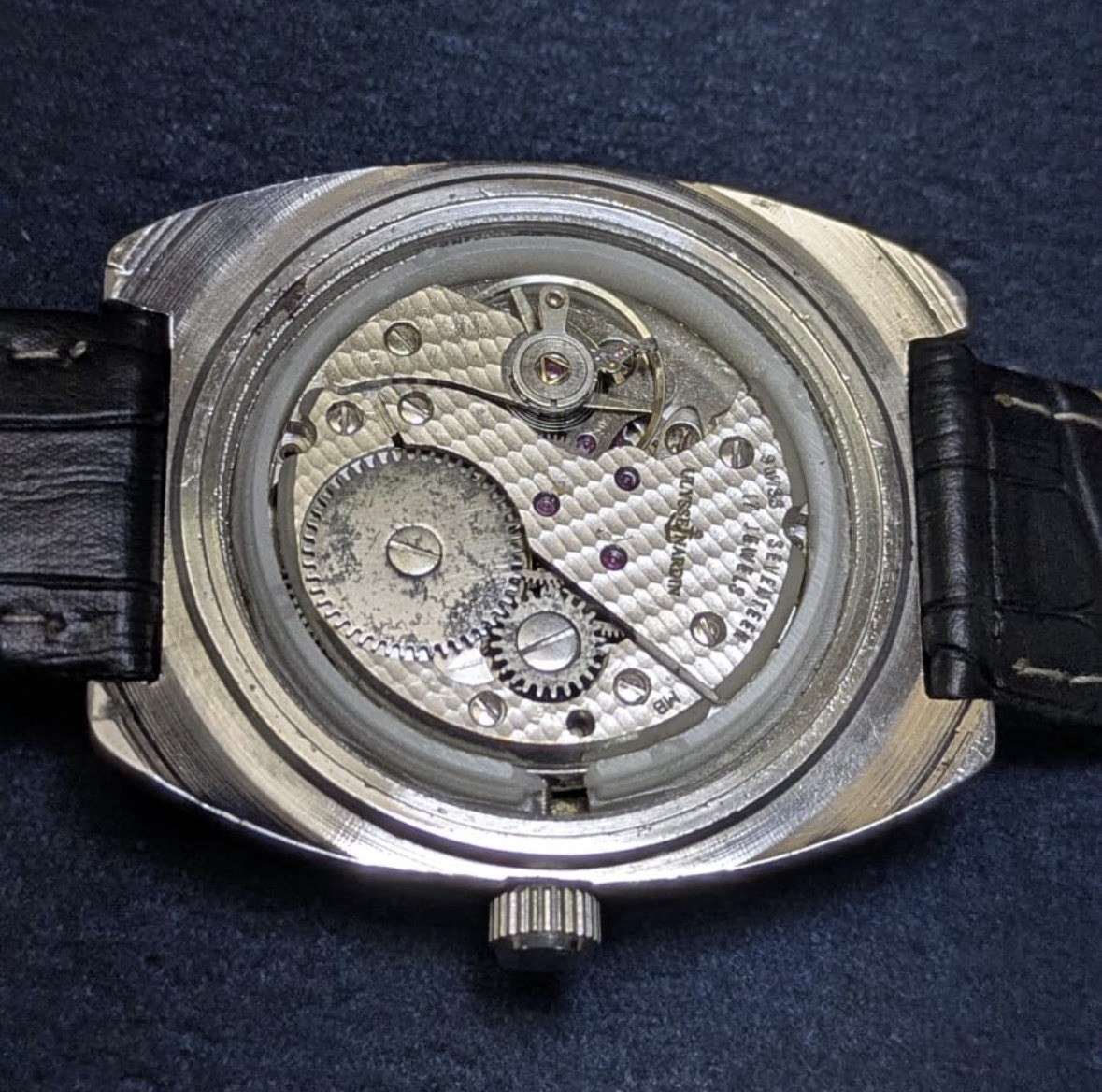 Vintage Ulysse Nardin 17 Jewels Manual Winding Swiss Made Men’s Watch Black Dial