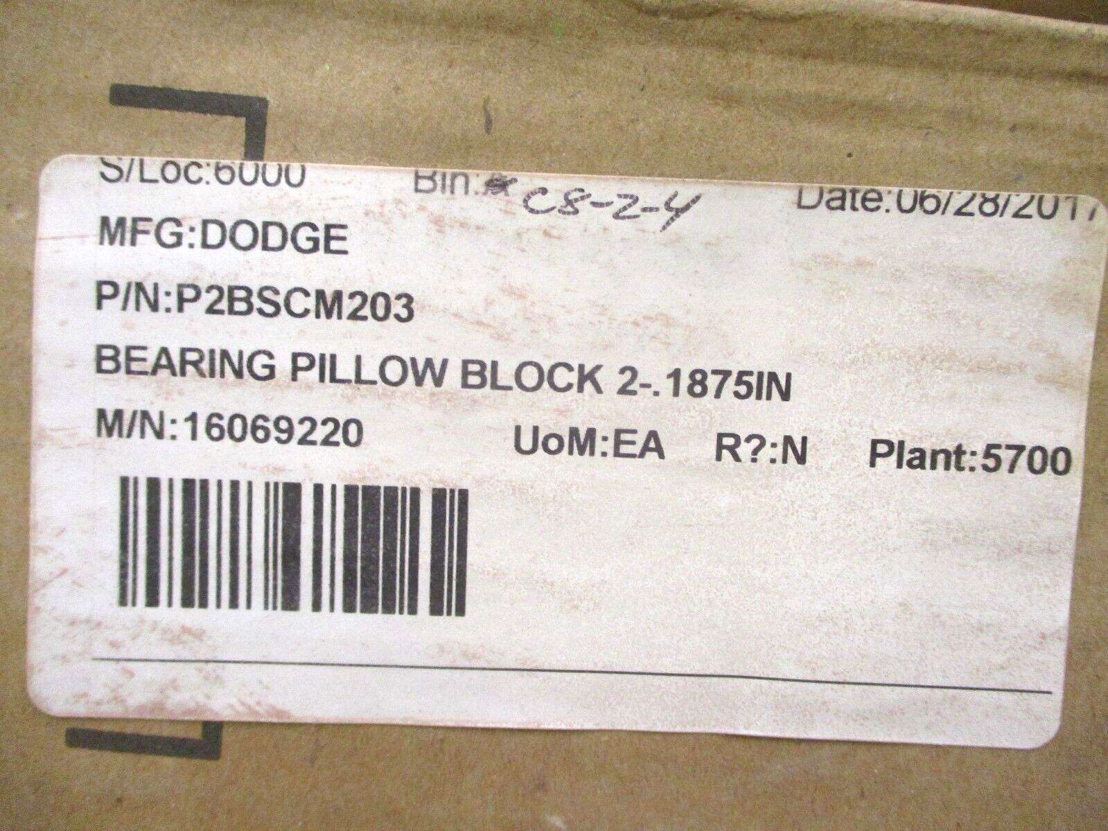 Dodge P2B-SCM-203 Bearing Pillow Block 2-3/16″ 48732LIN