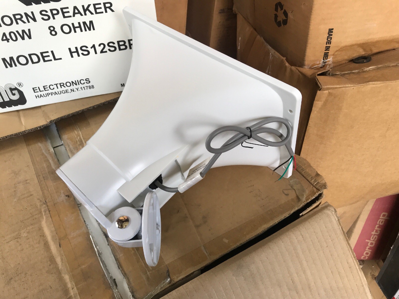 MG Electronics Horn Loud Speaker HS-12SBP 40w 8 Ohm White Sports church Quality