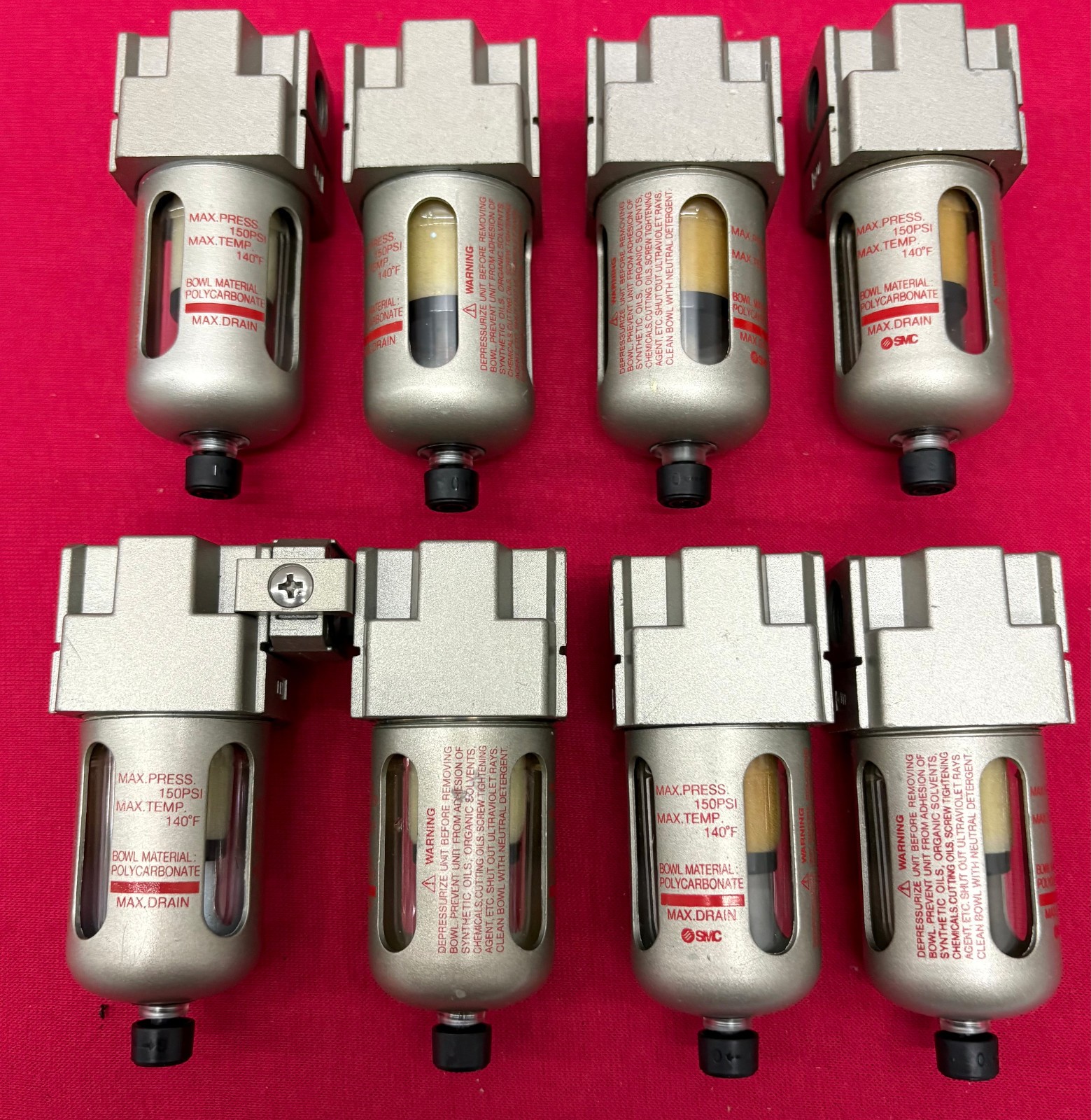 SMC AFM20-N02-CZ MODULAR PNEUMATIC MIST SEPARATOR 150PSI MAX – 1 LOT QTY 8