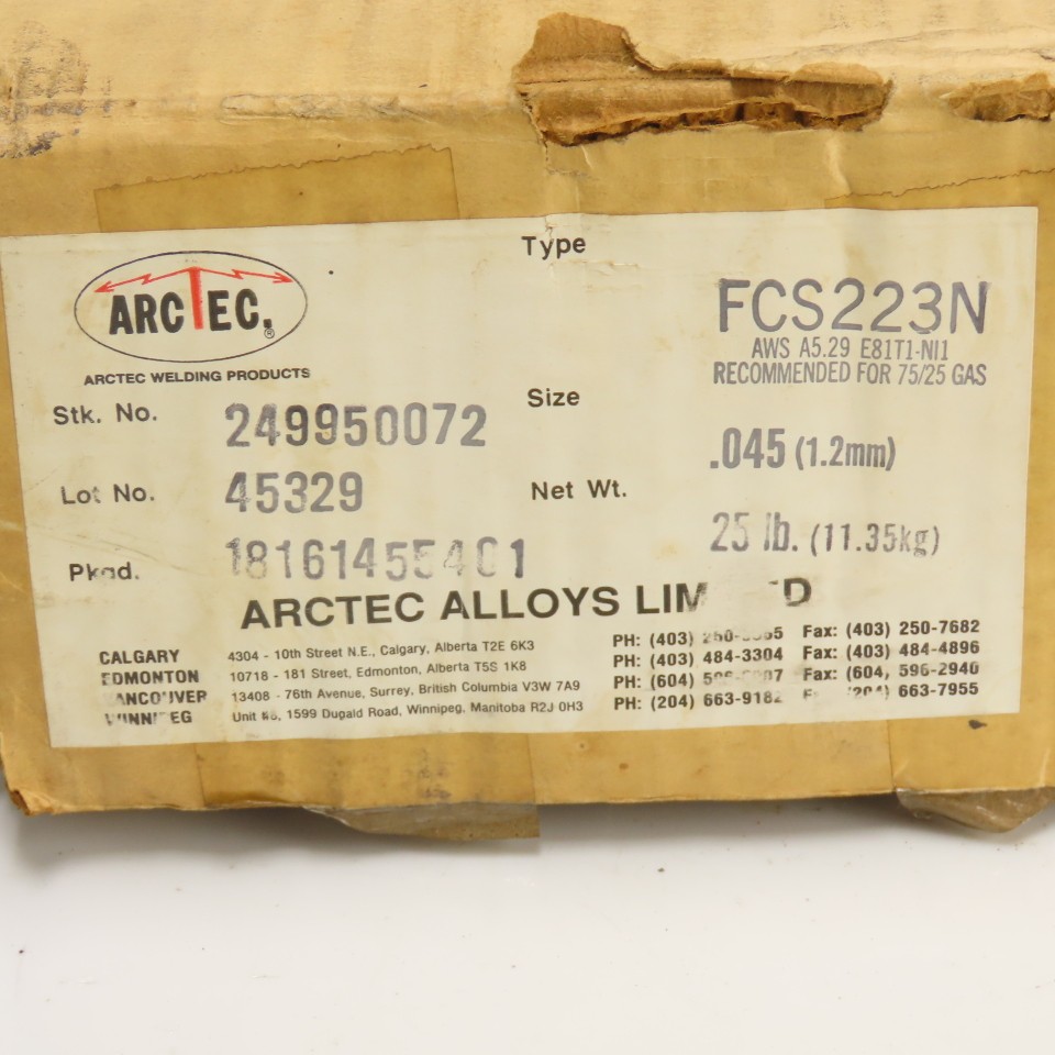 Arctec FCS 223 N 0.45″ 1.2mm Welding Wire AWS A5.29 E81T1-NI1